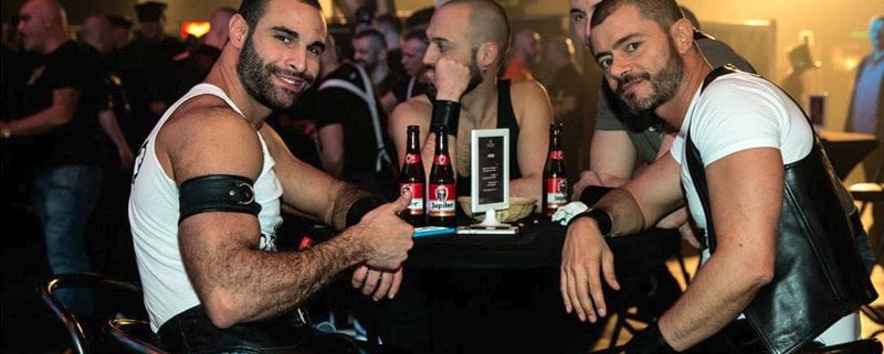 Leather guys at Antwerp Pride