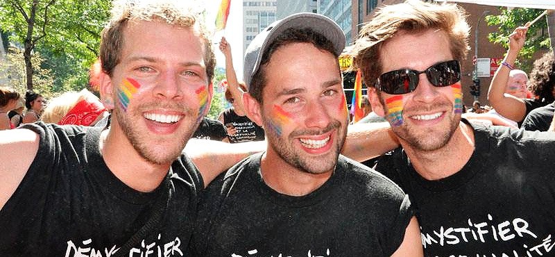 Montreal Pride Parade partygoers