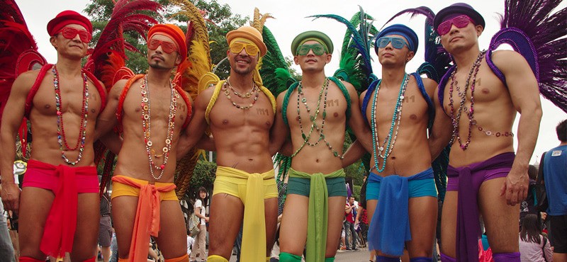 Colourful costumes at Taiwan Pride