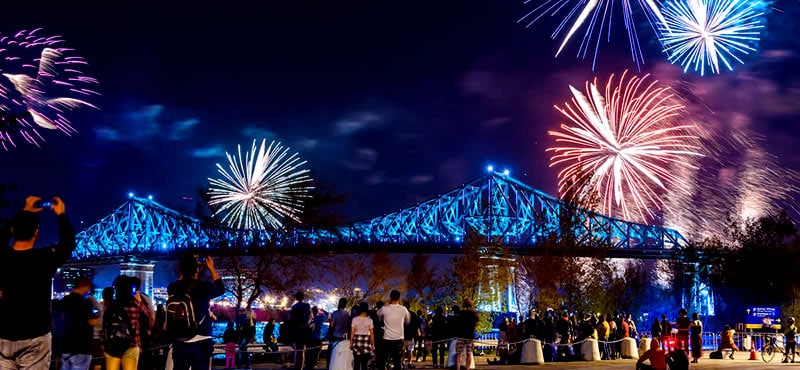 Les meilleurs endroits pour admirer les feux d'artifice à Montréal