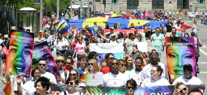 Cleveland Pride Ohio Stolz Auf Den CLE 2023 Mit Einer Farbenfrohen Parade