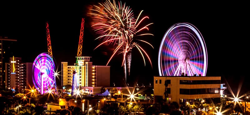 Myrtle Beach 4 Juli Vieringen 2023 Met Vuurwerkshows