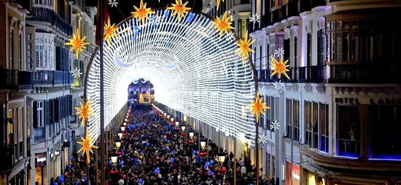 Malaga Christmas Lights Markets and New Year Celebrations