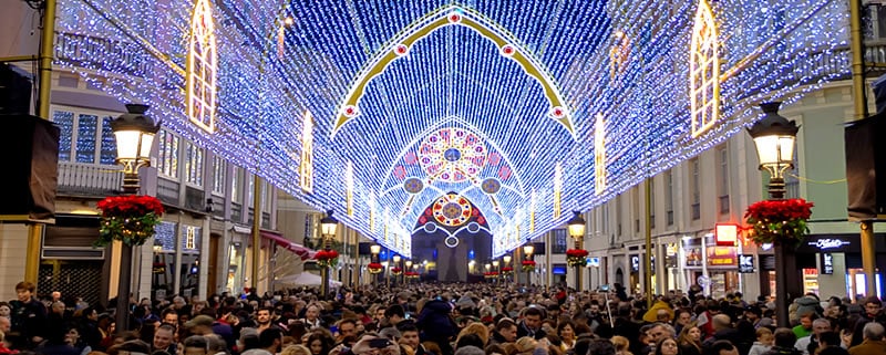 Malaga Christmas Lights Markets and New Year Celebrations