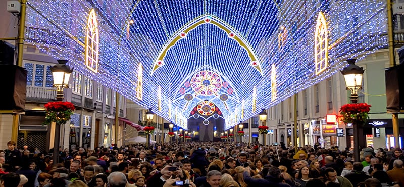 Malaga Christmas Lights Markets and New Year Celebrations